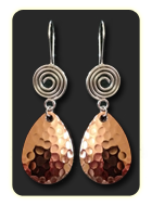 Copper Spinner Earrings