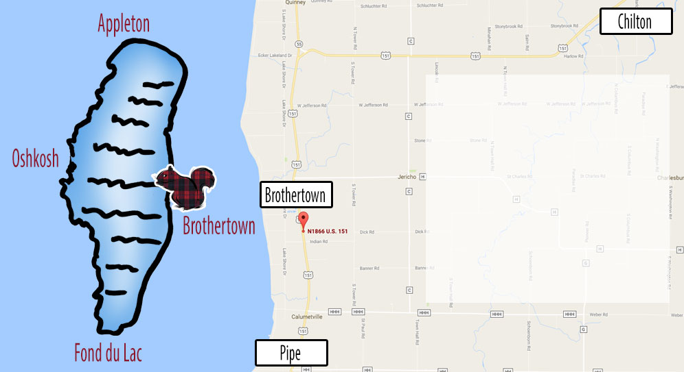 Map to The Plaid Squirrel